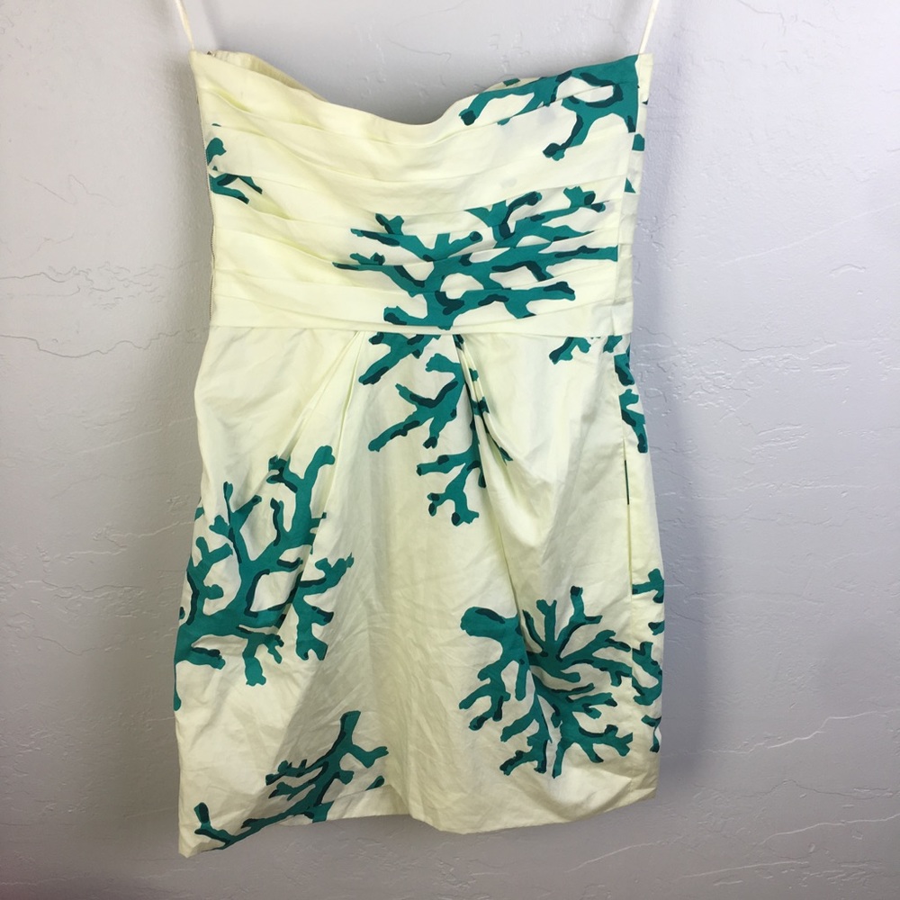 NWOT Moschino coral print strapless dress - Picture 4 of 6